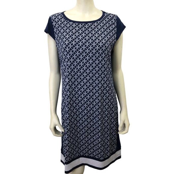 MICHAEL KORS CAP SLEEVE SHIFT DRESS LG NEW‎ - Picture 1 of 5